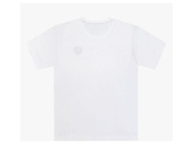 Comme Des Garcons Unisex T-Shirt Play Red Heart mit Strass-Applikation Silber - Ansicht 4