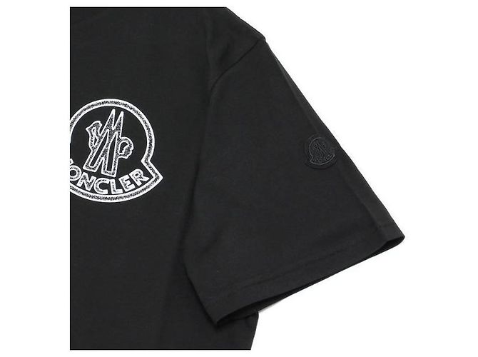 Moncler Camiseta de algodão com logo Preto - vista 5