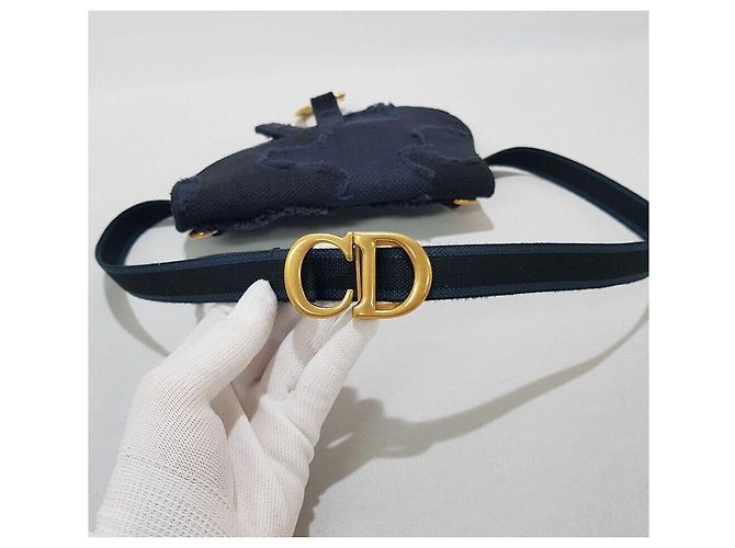Dior Borsa a tracolla Saddle Oblique con ricamo camouflage - vista 6