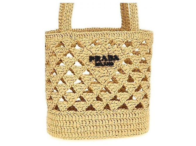 Prada Gewebter Crochet-Tote-Bag stamp: OOO - Ansicht 5