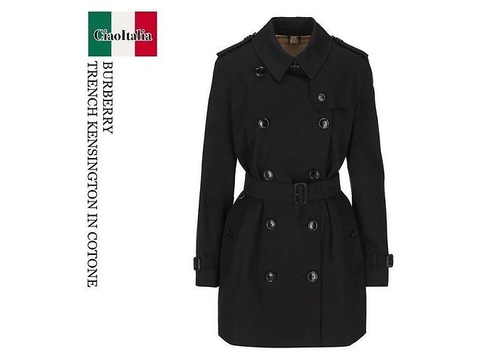Burberry Kurzer Trenchcoat Schwarz - Ansicht 4