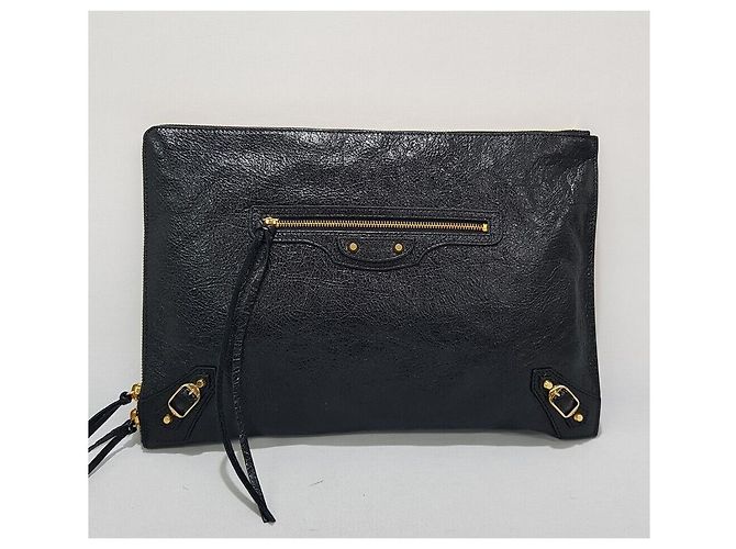 Balenciaga Pochette Classic Motor avec accents dorés Noir - vue 2