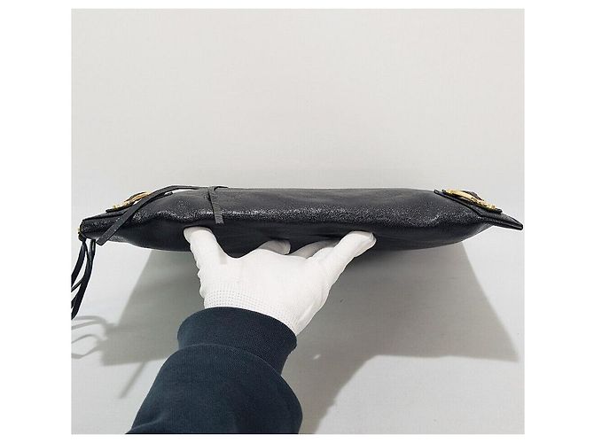Balenciaga Pochette Classic Motor avec accents dorés Noir - vue 6