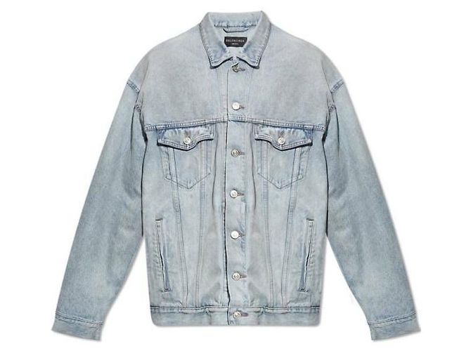 Balenciaga Sticker Jeansjacke - Ansicht 4