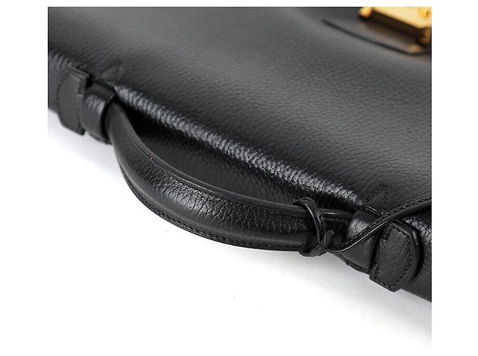Hermès Sac à main Sacre De Peche Black avec détails Gold Tone Noir - vue 5