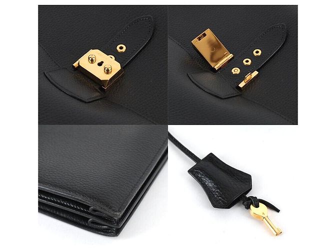 Hermès Sac à main Sacre De Peche Black avec détails Gold Tone Noir - vue 7