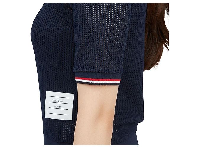 Thom Browne Strickware mit Kurzarm und Kragen für Damen Schwarz - Ansicht 11