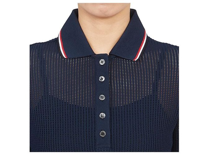 Thom Browne Strickware mit Kurzarm und Kragen für Damen Schwarz - Ansicht 9