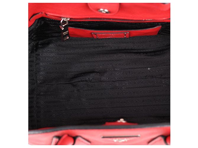 Prada Vitelio Phoenix Medium Tote und Schultertasche Rot - Ansicht 13