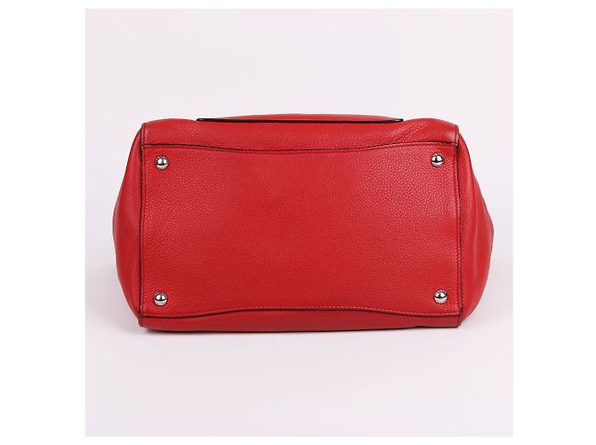 Prada Vitelio Phoenix Medium Tote und Schultertasche Rot - Ansicht 9