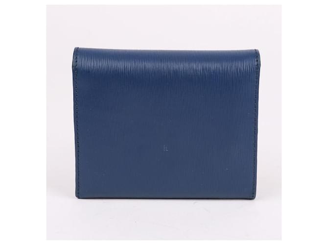 Prada Vitello Move Blue Klappbörse Blau - Ansicht 5