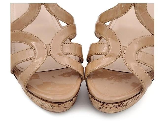 Prada Zeppa in vernice Marrone - vista 2
