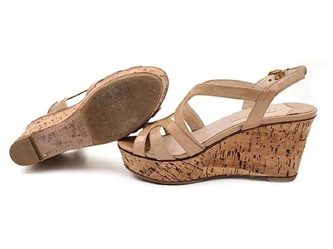 Prada Zeppa in vernice Marrone - vista 4