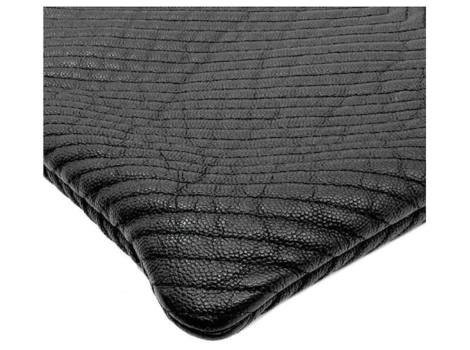 Chanel Clutch Chevron Boy Nero - vista 7