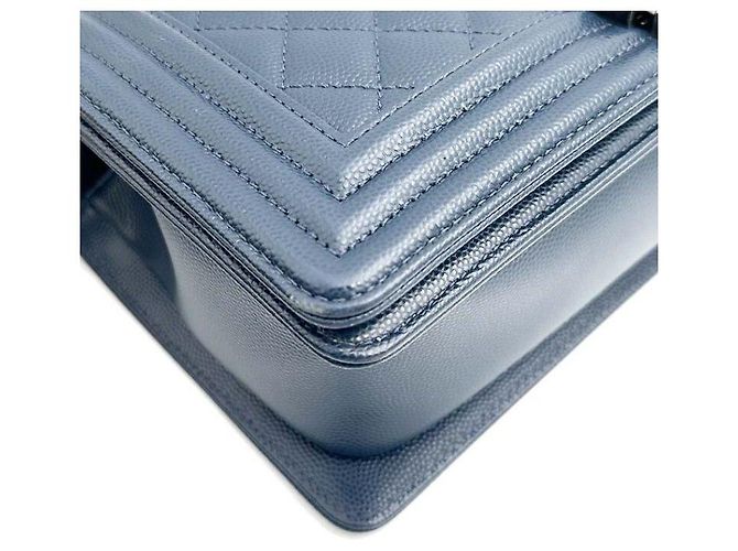 Chanel Caviar Boy Bag Medium Blau - Ansicht 6