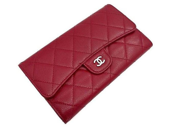 Chanel Classic Caviar Long Wallet Rot - Ansicht 2