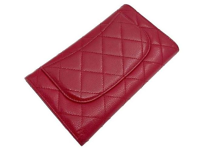 Chanel Classic Caviar Long Wallet Rot - Ansicht 3