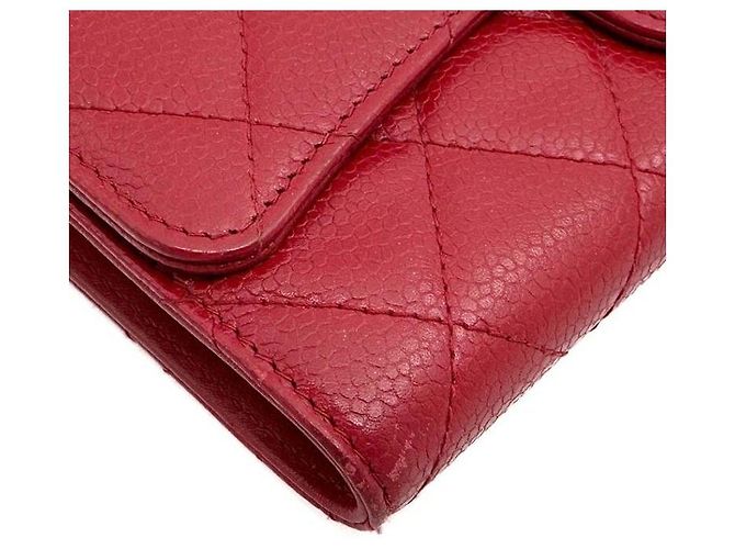 Chanel Classic Caviar Long Wallet Rot - Ansicht 5