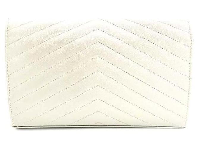 Saint Laurent Borsa a tracolla con catena Monogram Bianco - vista 4