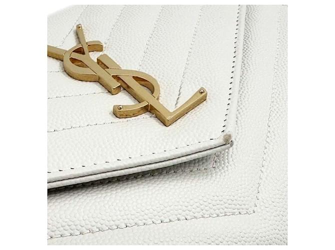 Saint Laurent Borsa a tracolla con catena Monogram Bianco - vista 7
