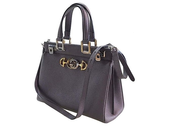 Gucci Borsa a manico Jumi Small Marrone - vista 2