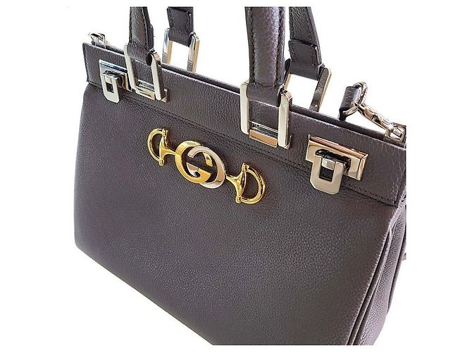 Gucci Borsa a manico Jumi Small Marrone - vista 6