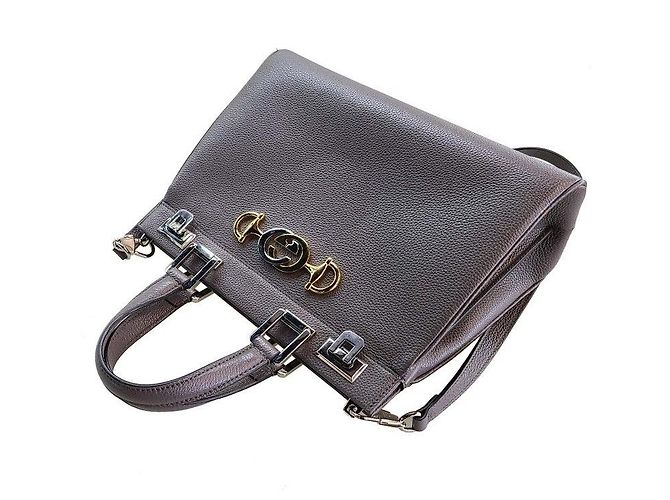 Gucci Borsa a manico Jumi Small Marrone - vista 7
