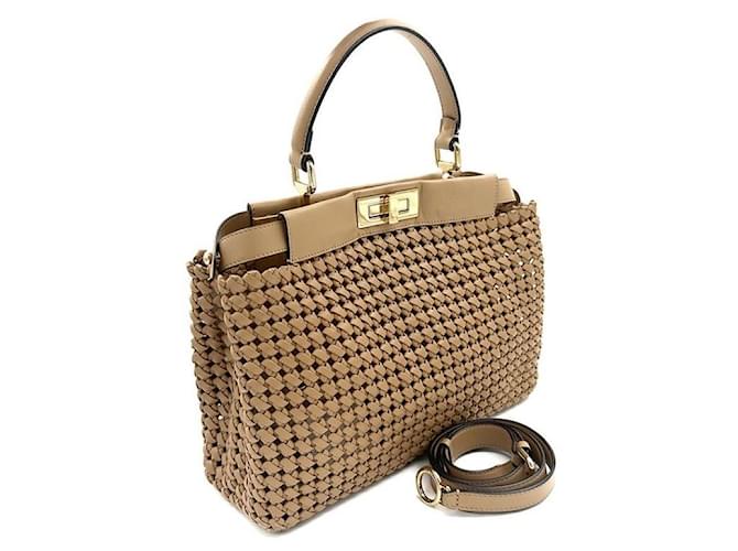 Fendi Interlace Peekaboo Medium Braun - Ansicht 3