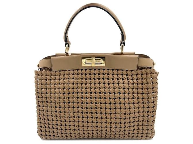 Fendi Interlace Peekaboo Medium Braun - Ansicht 4