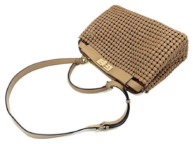 Fendi Interlace Peekaboo Medium Braun - Ansicht 5