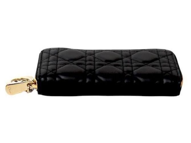 Dior Portafoglio lungo Cannage nero - vista 4