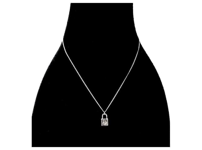 Dior Collar Oblique Lock Silver Plata - vista 5