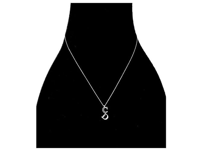 Dior Vertikales CD Silber-Halskette - Ansicht 5