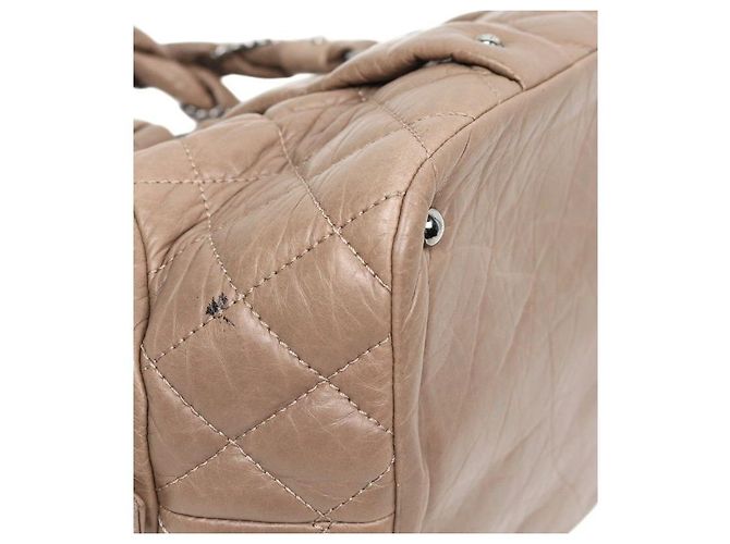 Chanel Borsa Tote trapuntata CC marrone - vista 11