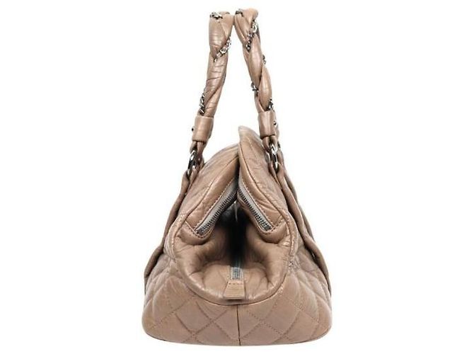 Chanel Borsa Tote trapuntata CC marrone - vista 2