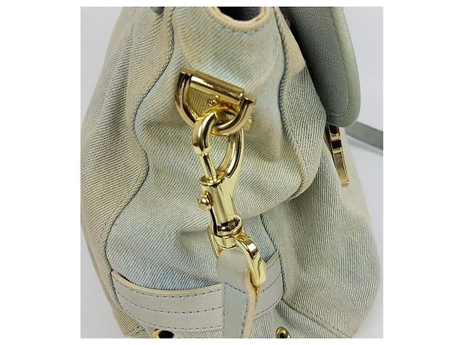 Mulberry Borsa Tilly in denim azzurro chiaro Blu - vista 4