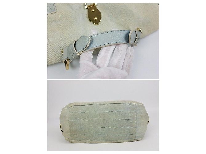 Mulberry Borsa Tilly in denim azzurro chiaro Blu - vista 6