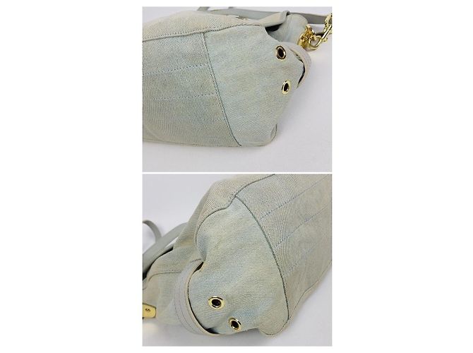 Mulberry Borsa Tilly in denim azzurro chiaro Blu - vista 7