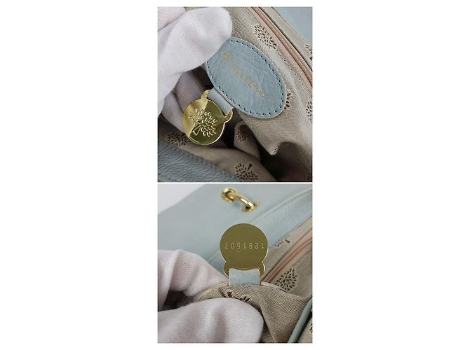 Mulberry Borsa Tilly in denim azzurro chiaro Blu - vista 9