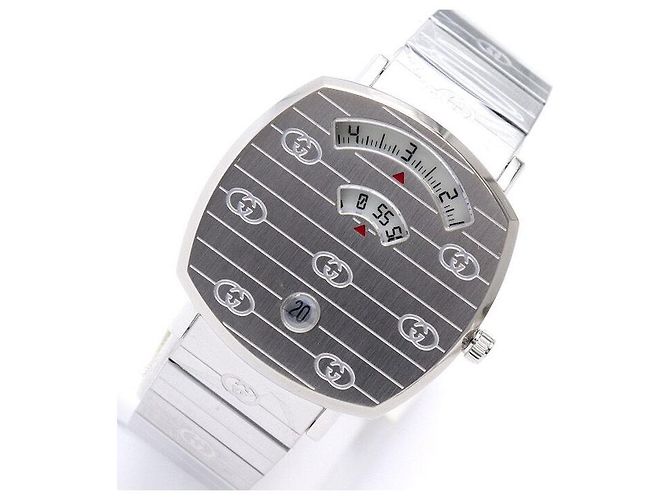 Gucci GRIP Metall-Quarz-Uhr für Unisex Braun - Ansicht 2