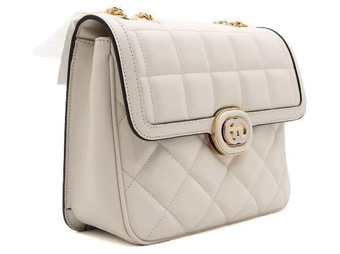 Gucci Piccola borsa a tracolla e borsa crossbody in pelle Deco Bianco - vista 3