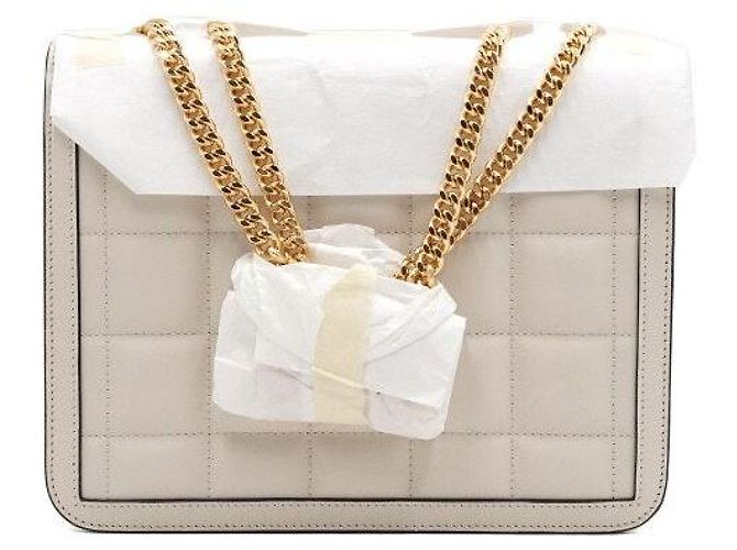 Gucci Piccola borsa a tracolla e borsa crossbody in pelle Deco Bianco - vista 4