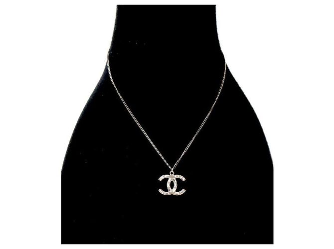 Chanel Collana Cubic CC Argento - vista 5