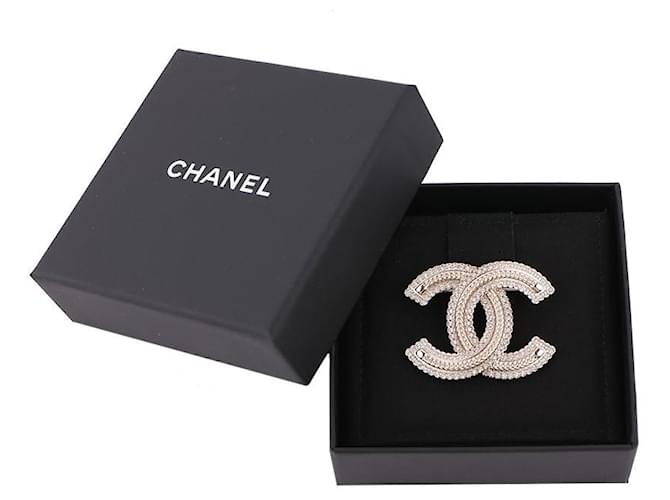 Chanel Spilla CC Logo con cristalli Multicolore - vista 2