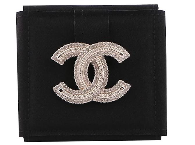 Chanel Spilla CC Logo con cristalli Multicolore - vista 5