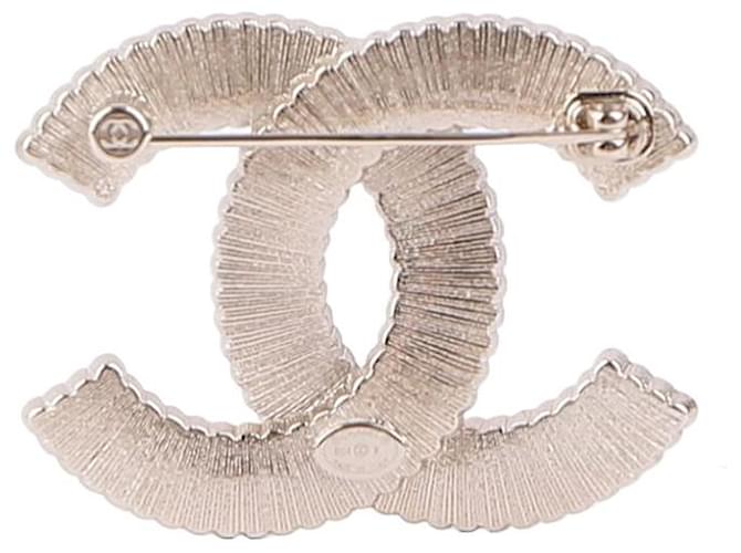 Chanel Spilla CC Logo con cristalli Multicolore - vista 6