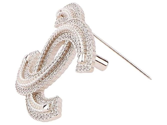 Chanel Spilla CC Logo con cristalli Multicolore - vista 7