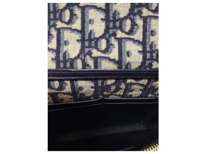 Dior Pochette Montaigne Two-in-One in Jacquard Obliquo Blu - vista 5