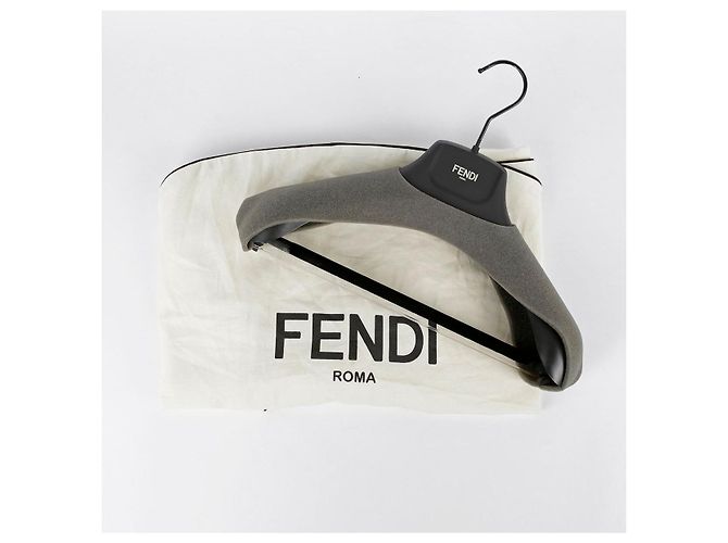 Fendi Capa de mistura de lã e vison preta Preto - vista 3
