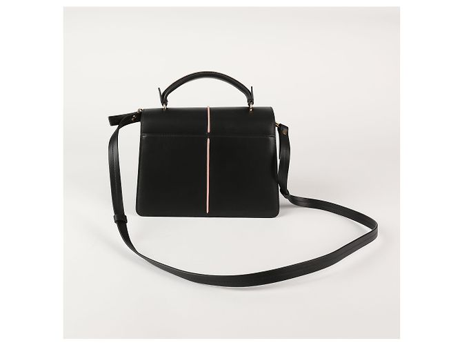 Marni Sac tote de alça superior e bolsa de ombro em couro preto - vista 4